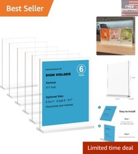 Versatile 5x7 Acrylic Display Holder 6-Pack - High Clarity for Any Occasion