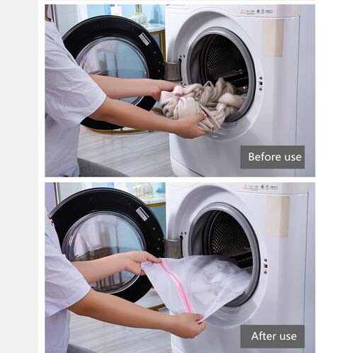 2PCS Laundry Mesh Washing Bag Pack Washing Aid Clothes Catcher Lingerie Delicate - Picture 4 of 14