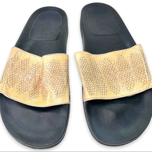 Loeffler Randall Snakeskin Print Platform Pool Slide Size 10 - Picture 4 of 6