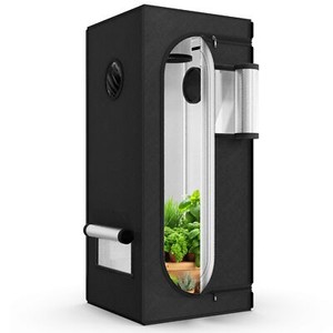 iPower 24"x24"x55" Hydroponic Water-Resistant Mylar Grow Tent for Indoor Plant