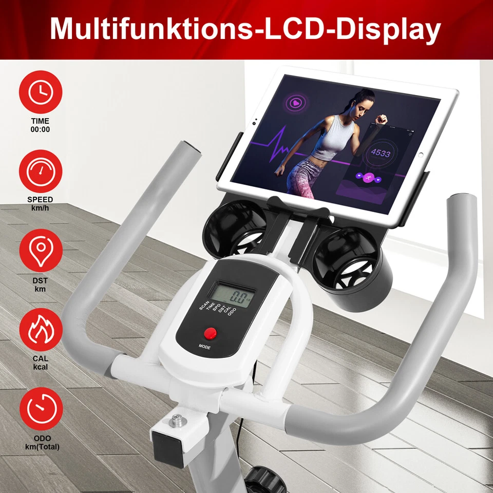 200KG Exercise Bike Fitness Bike Bicycle Flywheel & Quiet Magnetic Resistance - Image 3 of 4