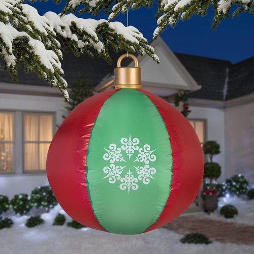 Gemmy Christmas 27.17 in Hanging Red & Green Ball Ornament Airblown Inflatable - Bild 1 von 5