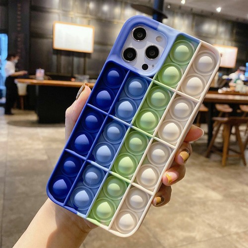 Fidget Toys Push Bubble Popit Phone Case Cover For iPhone 13 12 Pro Max 11 XR 8 - Picture 9 of 22