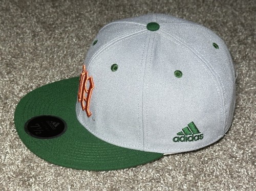 Adidas Herren Fitted Cap Miami Hurricanes NCAA Baseball Größe 7 (1/2) Neu mit Etikett - Bild 2 von 15