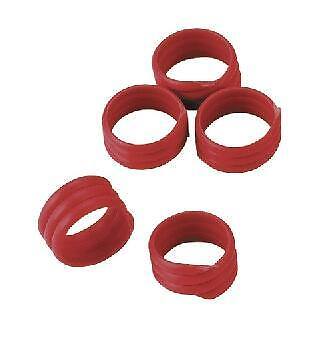 Hühnerringe rot, 20 Stück - Extra starke Spiralringe 16mm 3x gedreht für Hühn... - Bild 2 von 2
