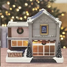 Aldi USA 2024 Merry Moments Christmas Village Food Market Grocery Store New