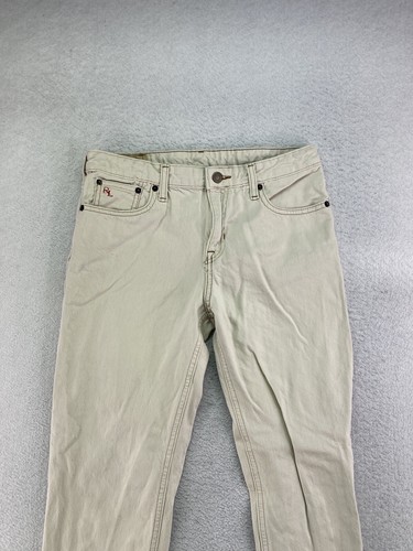Polo Ralph Lauren Youth Girls Size 18 Beige Mis Rise Cuffed Ankle Jeans - Picture 2 of 10