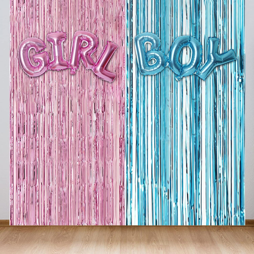 Gender Reveal Decor,Baby Gender Reveal Party Supplies Kit with Boy or Girl Gende - Picture 8 of 12