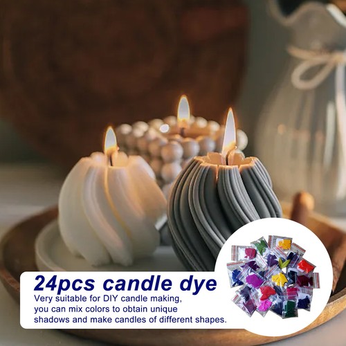 24 Color Candle Dye Chips, Soy Wax Dye Flakes For Candle Making, Candle Coloring - Picture 8 of 11