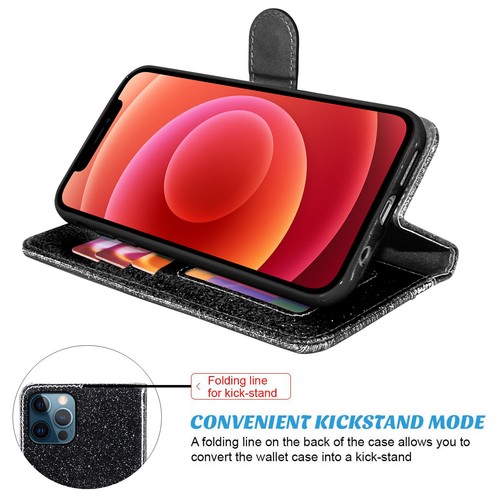 Case For iPhone 11 12 13 Mini Pro Max XS Max Magnetic Leather Wallet Flip Cover - Picture 3 of 18