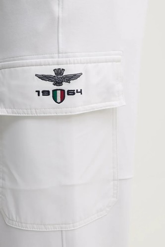 Hose Anzug mit Taschen AERONAUTICA MILITARE Herren 251PF964F559 weiß - Bild 5 von 5