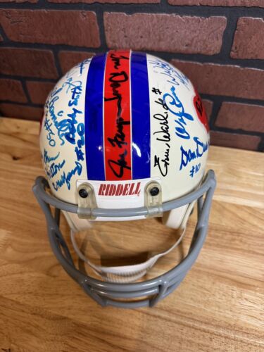 Buffalo Bills handsigniert signed Full Size Riddell Football Helm NFL Alumni - Bild 3 von 18