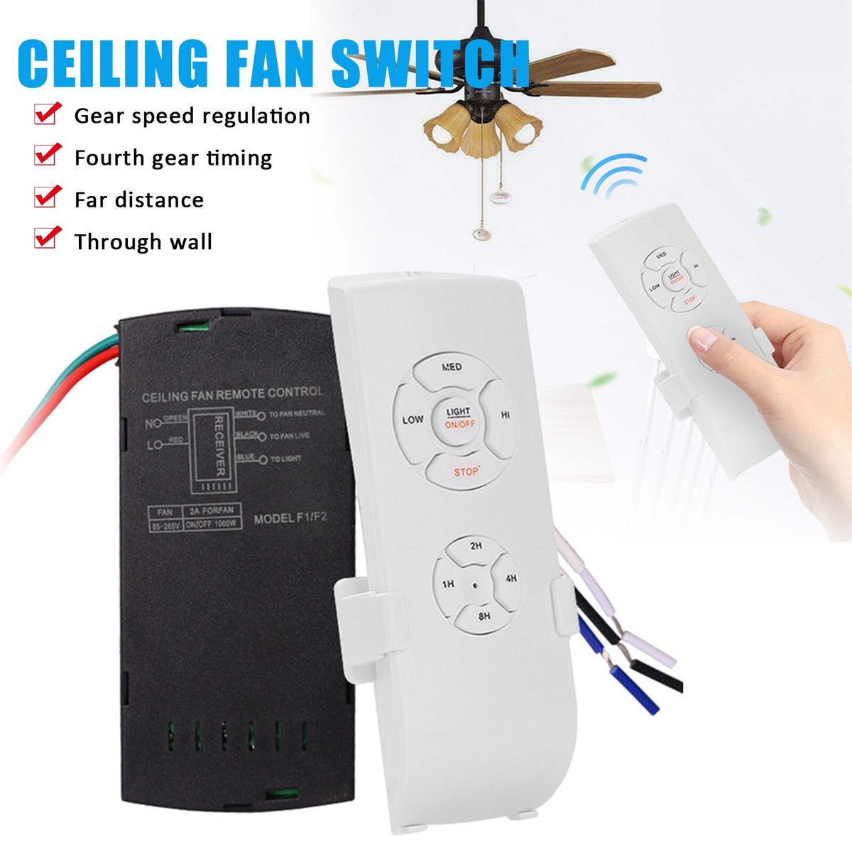 Remote control switch for light and fan deals