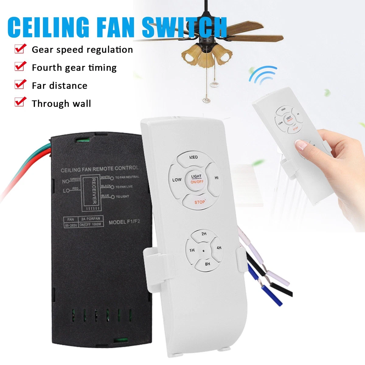 Remote Control Ceiling Fan Light Switch Shelly Lighting
