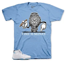 Shirt Match Jordan 11 Legend Blue Shoes - Time Is Money Tee