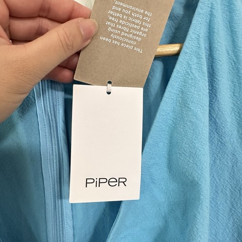 Piper Women’s Maxi Dress Front Wrap Floral Vine Blue BNWT Size 12 - Bild 10 von 16