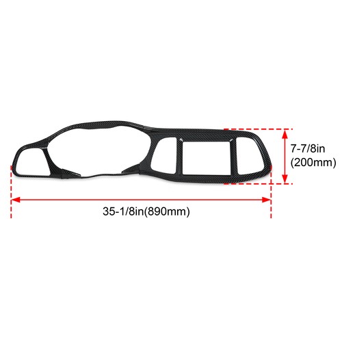 Carbon Fiber Center Console Dash Bezel Panel Trim For Dodge Challenger 2015+ - Picture 3 of 14