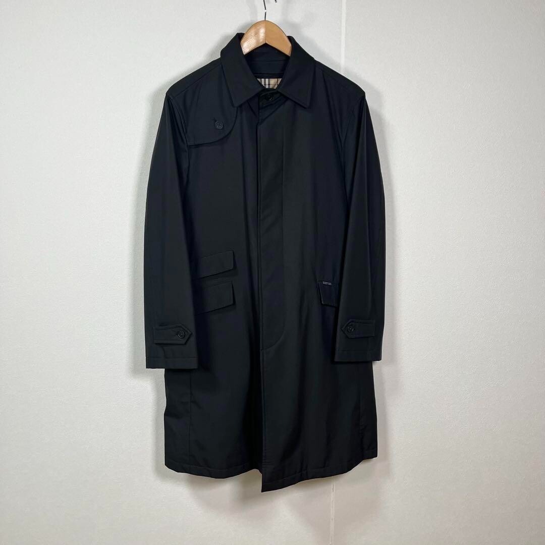 【Digtal】BURBERRY BLACKLABEL Burberry Black Label Trench Coat Black Polyester w/Liner