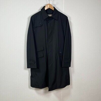 【関税&送料込】Burberry Black Polyester Trench Coat Burberry Black Label Trench Coat Black Polyester w/Liner