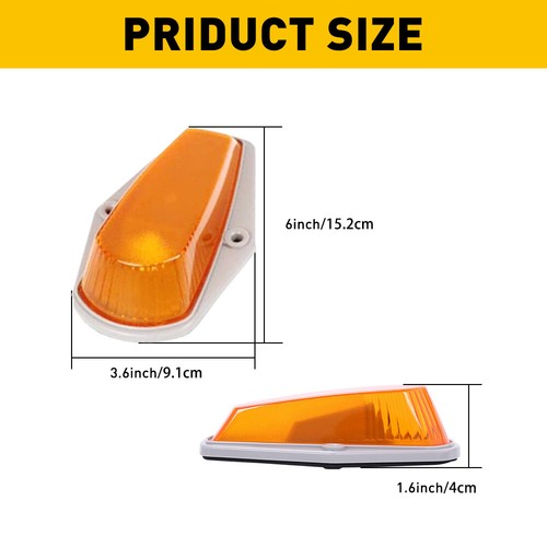 LED Marker Running Cab Roof Light 1980-97 Kit Fit Ford F150 F250 F350 12V Amber - Picture 8 of 16