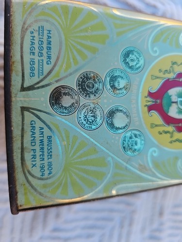 Droste's Cacao Tin Can Haarlem Holland original 1930's Chocolade 7.5" Netto 1 KG - Picture 6 of 16