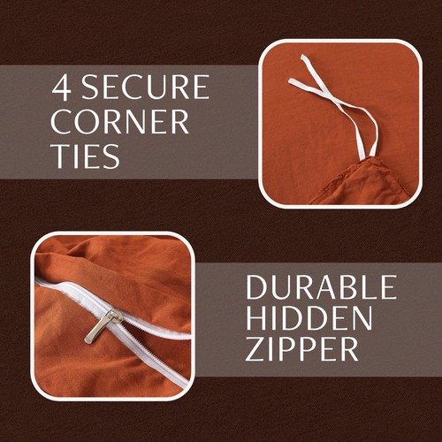 Queen Size Duvet Cover - 3 Piece Bedding Set (1 Duvet Cover & 2 Pillow Cases)... - Picture 4 of 7