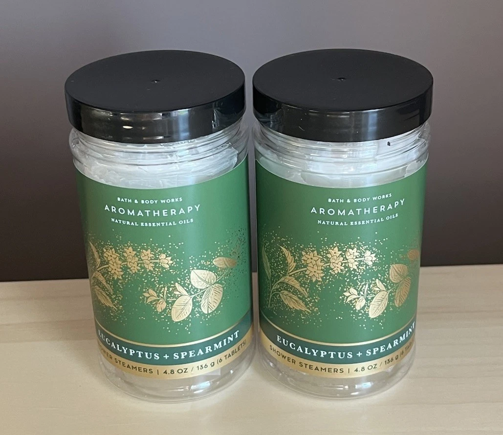 Two Bath & Body Works Aromatherapy Eucalyptus & Spearmint Shower Steamers New