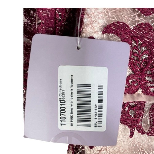 Abito donna JS Collections in pizzo ricamato vino/rosa taglia 10 nuovo con etichetta leggi - Foto 13 di 20