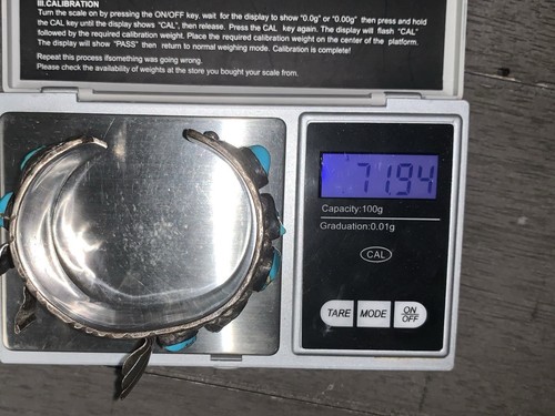 H8 5.25” ANTIGUO PEQUEÑO NATIVO AMERICANO TURQUESA PLATA ESTERLINA CORREA RELOJ BRAZALETE 71G - Imagen 5 de 24