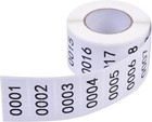 Inventory Labels - Consecutive Number Stickers 1-1000, 1.5 inch, White 