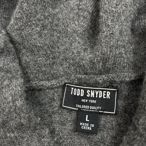 Felpa con cappuccio Todd Snyder 100% cashmere grigio pullover taglia large - Foto 3 di 10