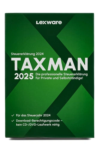 TAXMAN 2025 für Steuerjahr 2024 Steuererklärungs-Software