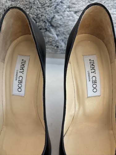 Jimmy Choo Womens Leather Black High Heels Size 36 Pre-Owned - Picture 3 of 12