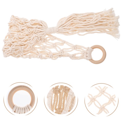 Cotton Rope Hanging Basket Shopping Kitchen Fruit Organizer Wall Flower