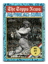 2025 Topps Heritage - Mel Ott All-Time All Star #348 (Chrome Light Blue Sparkle)