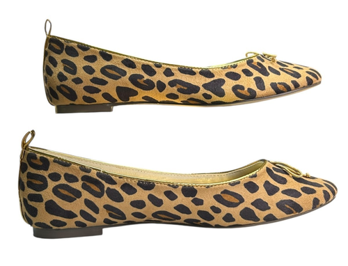 J Crew Crewcuts braune Leopardenmuster Ballerinas Damengröße 7,5 M braun schwarz - Bild 4 von 12