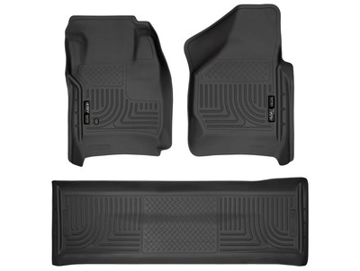 #ad #ad Husky Weatherbeater Mats Fit 08 10 F250F350F450 Crew Cab Front and 2nd Row 3pc $127.49