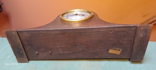 Antike Seth Thomas Tambour Mahagoni Kaminuhr Holzgehäuse Becken #8 - läuft - Bild 12 von 14