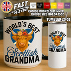 Highland Cow Mug Personalised | Cute Scottish Gift for Gran Nana Mum | Xmas Cup