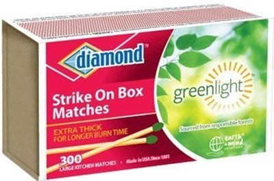 300-Count Diamond Green Light Strike On Box Matches