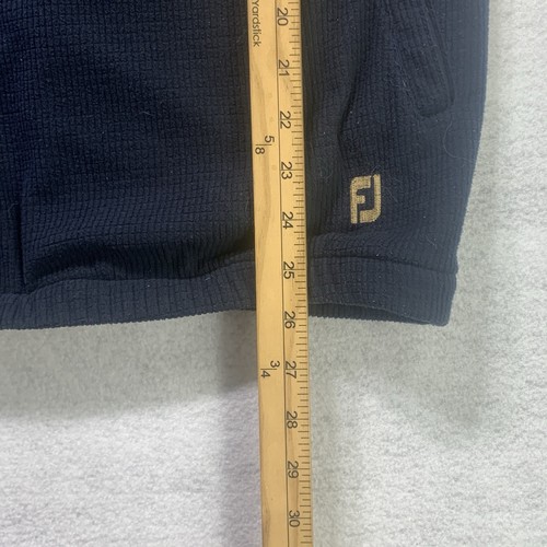 Vintage FootJoy Golf Pullover Men's Medium Navy 1/4 Zip Sweater Jacket USA Made - Picture 10 of 10