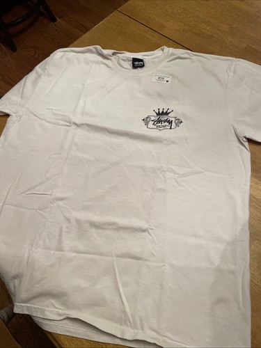 Camiseta blanca Stussy Built To Last Since 1980 talla XL NUEVA SIN ETIQUETAS - Imagen 1 de 4