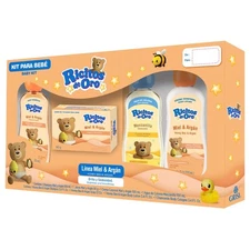 Kit Ricitos de Oro Baby Shampoo+Cream+Cologne+Soap Bar MIEL&ARAGAN SCENT