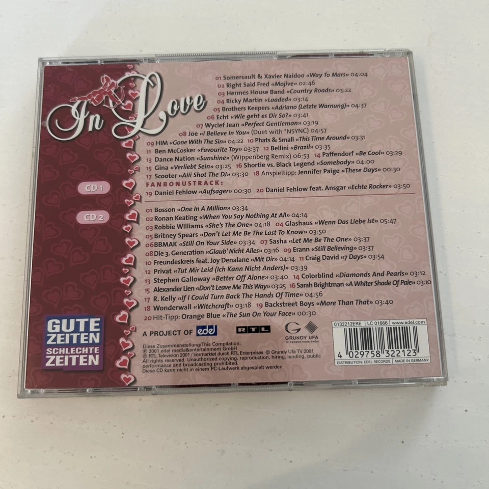 "GZSZ - In Love" CD mit 39 Tracks, Gute Zeiten Schlechte Zeiten - Bild 2 von 2