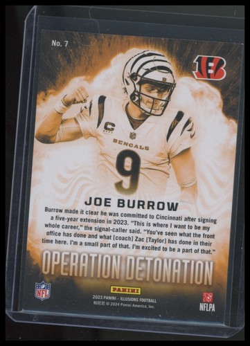 2023 Panini Illusions #7 Joe Burrow Operation Detonation - Picture 2 of 2