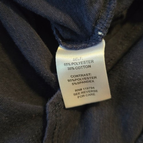 Camiseta sin mangas One World azul marino fluida con encaje patriótico bandera de Estados Unidos talla M D56 - Imagen 3 de 6