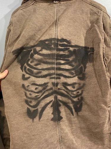 Carhartt C26 Vintage Herren Custom Skeleton Bones Streetwear Workwear Jacke XL - Bild 21 von 24