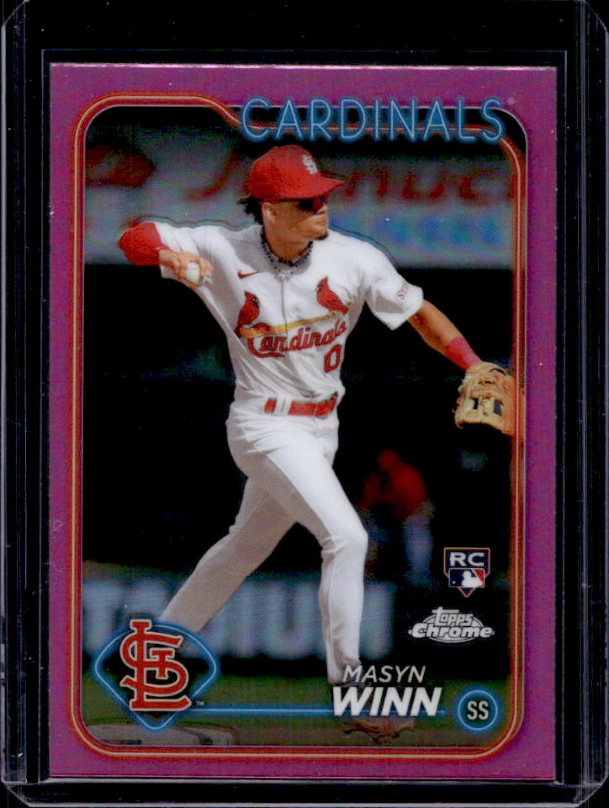 2024 Topps Chrome Masyn Winn RC Pink Refractor Rookie #189 Cardinals