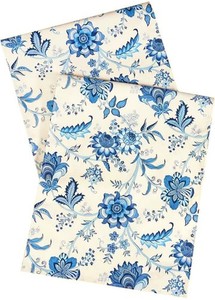 White & Blue Table Runner Decorations Cloth Runners 72" Linens Easter Cute Home