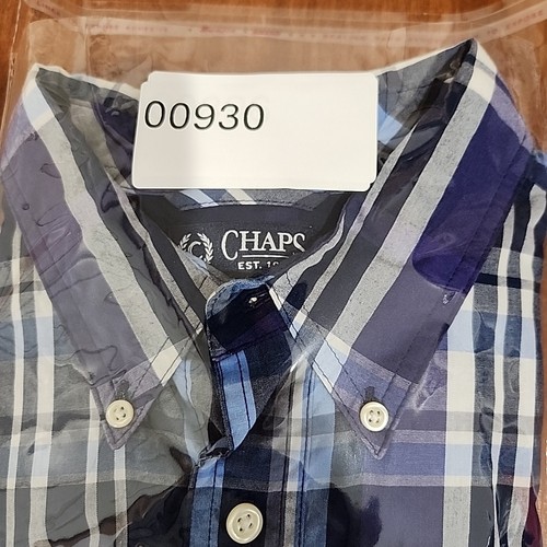 Chaps Ralph Lauren Men's L Dress Shirt Purple Plaid Academia Office Professor - Picture 13 of 13